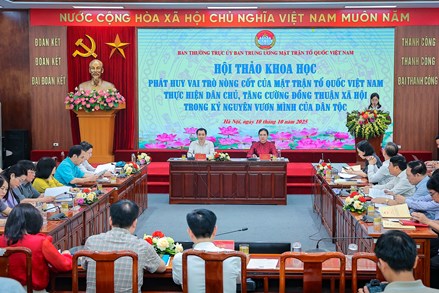 Phát huy vai trò nòng cốt của MTTQ Việt Nam trong thực hiện dân chủ, tăng cường đồng thuận xã hội trong kỷ nguyên vươn mình của dân tộc